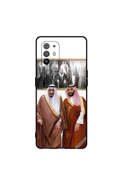 Covernex غطاء حماية لهاتف Oppo A95 الملك سلمان ومحمد بن سلمان يتحدثان أثناء ا...