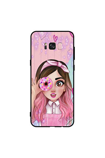 Covernex غطاء حماية لهاتف سامسونج جالاكسي S8+ فتاة صغيرة لطيفة تحمل دونات