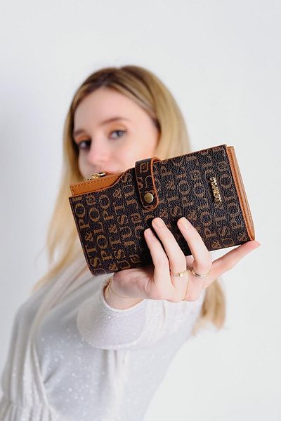 Just Polo JP Original Just Polo Coin Zipper Vertical Multi-Compartment Women's Wallet Handheld Portfolio 19*10 cm