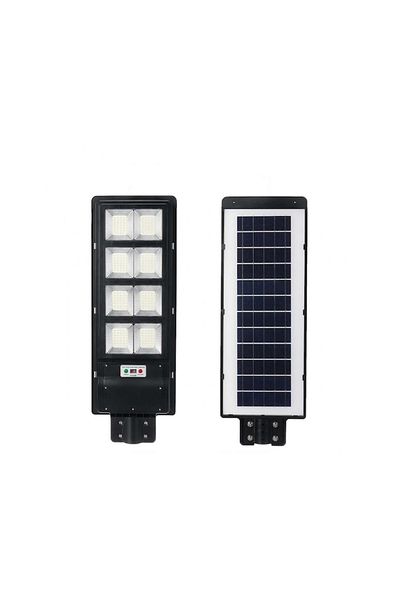 Jortan Lampa Solara LED 300W, Corp iluminat Jortan cu Incarcare Solara Panou Fotovoltaic + Telecomanda