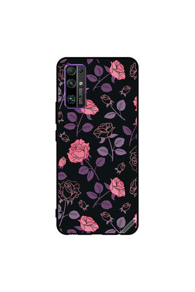 Covernex غطاء حماية لهاتف Honor 30 - زهور وردية وأرجوانية