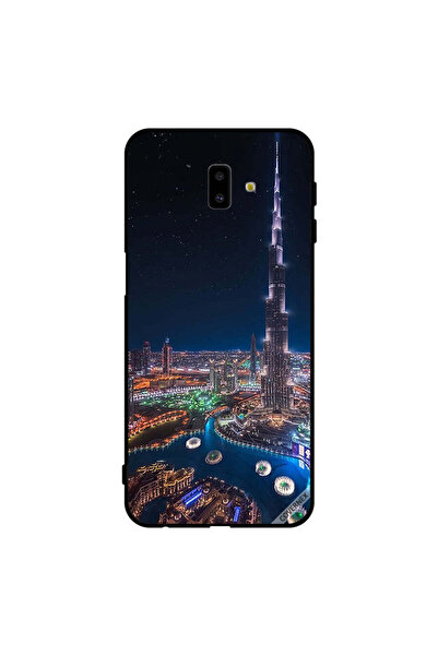 Covernex غطاء حماية لهاتف سامسونج جالاكسي J6+ مع منظر ليلي لوسط المدينة