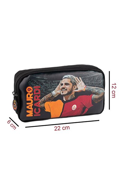 Galatasaray 2 Bölmeli Mauro Icardi Suni Deri Okul Çantası + Kalemlik