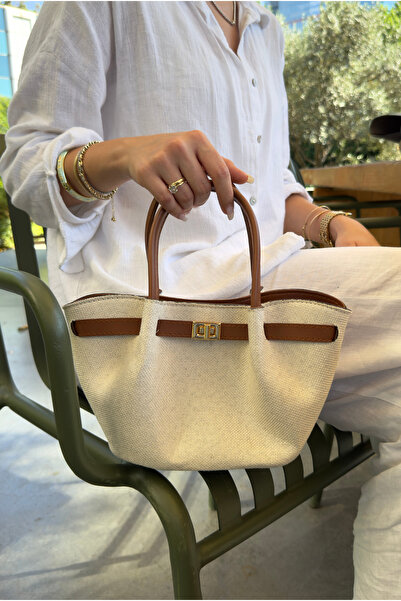 Mupa Shoes Women's Hand and Shoulder Bag Linen Taba