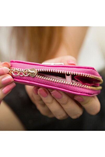 rinkadoll Trend Fuchsia Zipper Coin and Card Wallet