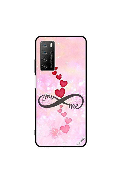 Covernex غطاء حماية لهاتف Honor Play 4 - قلوب حمراء ووردية - You Infinity Me