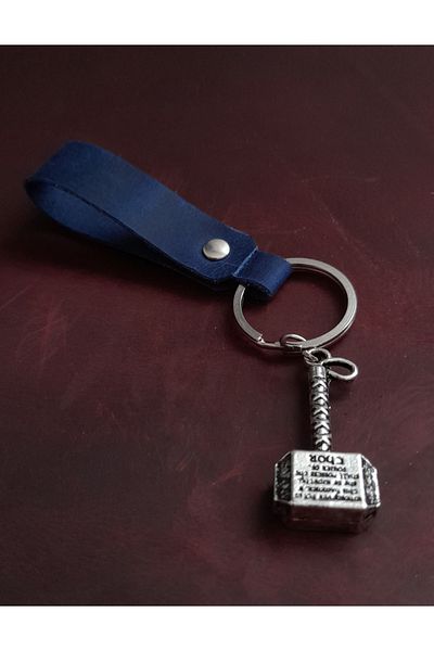BSN Store Thor Hammer Symbol Keychain Hand Made Real Leather Keychain