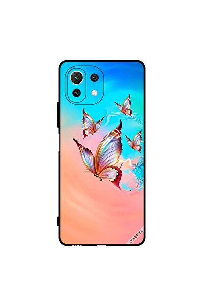 Covernex غطاء حماية لهاتف شاومي مي 11 لايت - فراشات تحلق فوق لون الطلاء
