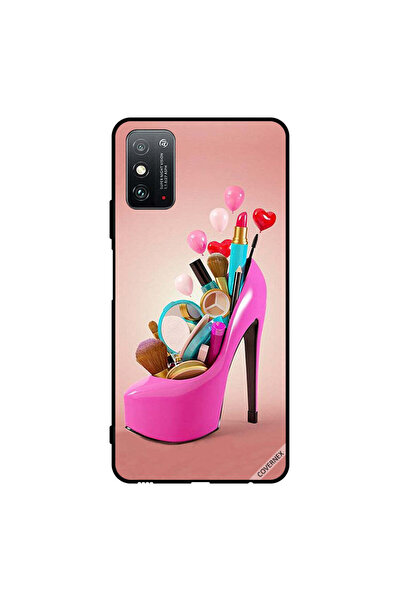 Covernex Protective Case Cover For Honor X10 Max 5G Pink Shoe With Makeup Items