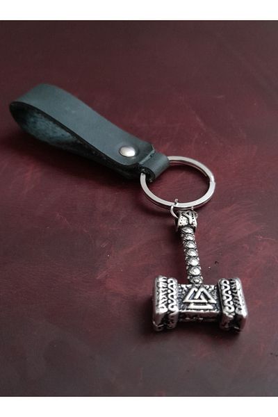 BSN Store Thor Hammer Figure Keychain Premium Hand Made Real Leather Keychain