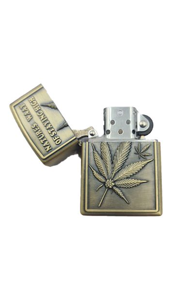 dalimag Metal Lighter Nature's Way of Staying High, Golden, 8 cm, Rechargeable