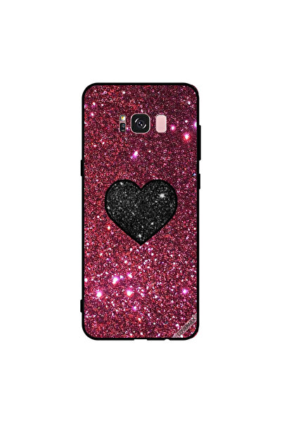 Covernex غطاء حماية لهاتف سامسونج جالاكسي S8+ بتصميم قلب أسود مع لمسات حمراء ...