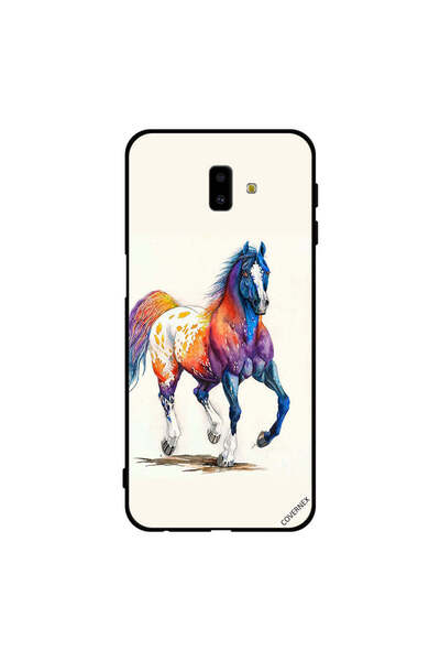 Covernex غطاء حماية لهاتف سامسونج جالاكسي J6+ بتصميم حصان ملون