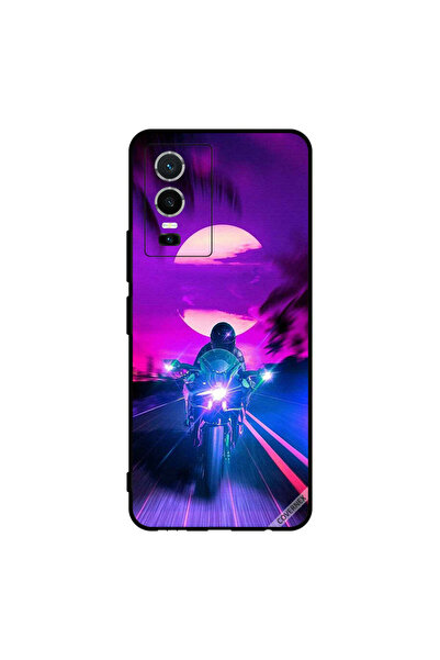 Covernex Protective Case Cover For vivo Y76 5G Biker Leaving Moon Behind