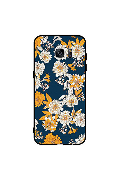 Covernex غطاء حماية لهاتف سامسونج جالاكسي إس 7 إيدج بنقشة زهور وأوراق صفراء و...