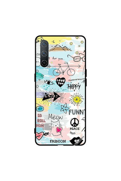 Covernex غطاء حماية لهاتف Oneplus Nord CE 5G Doodle Meow Enjoy