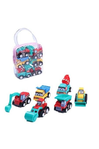 dalimag Set 6 Masinute de Jucarie, din Plastic, 4 cm, Multicolor