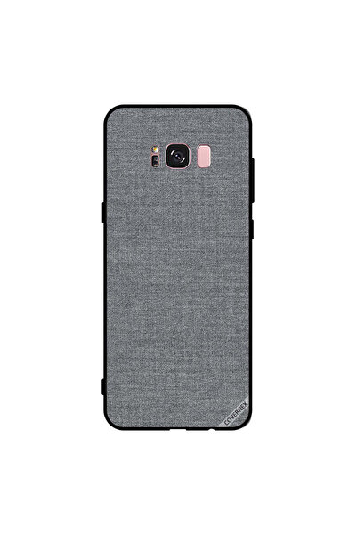 Covernex غطاء حماية لهاتف سامسونج جالاكسي S8+ بنمط قماش رمادي