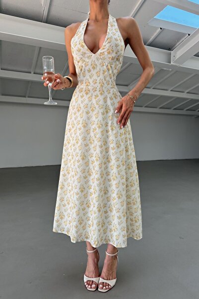 mylove فستان الصيف أصفر