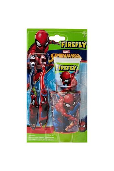 Firefly Set de ingrijire dentara Marvel Spider-Man, pasta de dinti, 2 periute de dinti, 1 cana