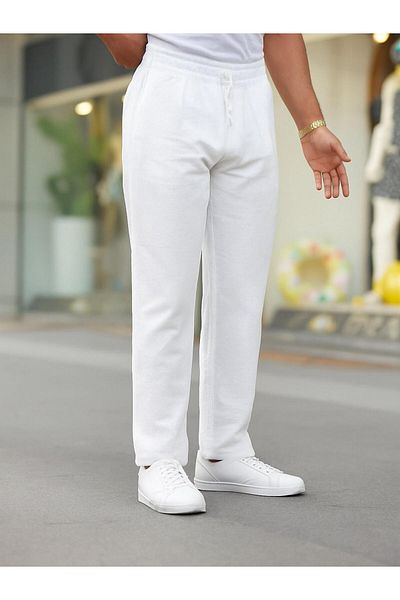 laqa Men's Raw Linen Baggy