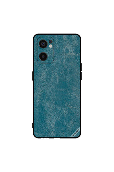 Covernex غطاء حماية لهاتف Oppo Reno7 SE 5G بنمط جلدي أزرق