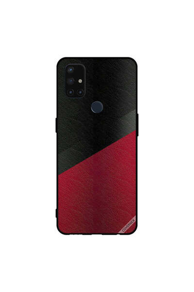 Covernex غطاء حماية لهاتف Oneplus Nord N10 5G بنمط جلدي أسود وأحمر