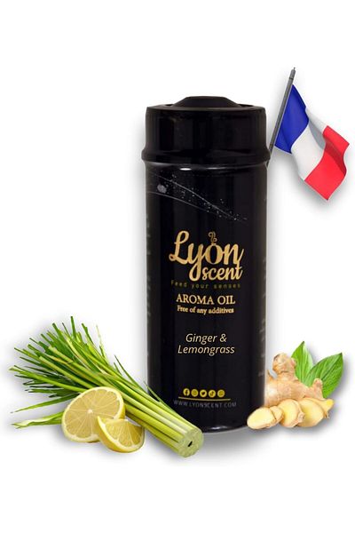Lyon Scent Aroma Oil, Diffuser Aroma, Perfume Oil, Air Freshener, Aroma Refill (170ml, Ginger & Lemo