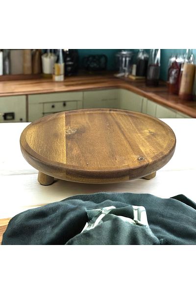 SepetçiBaba Acacia Leg Round Small Serving - 25525
