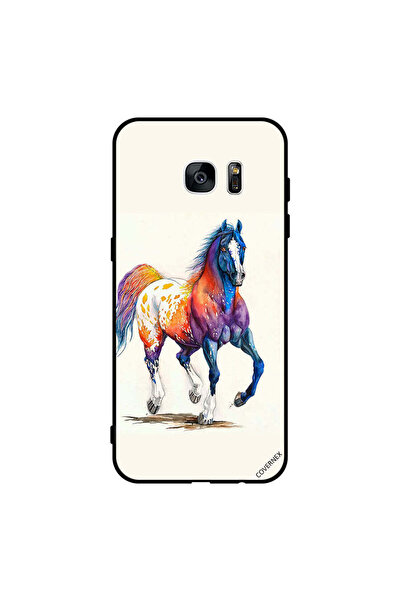 Covernex غطاء حماية لهاتف سامسونج جالاكسي S7 إيدج - حصان ملون