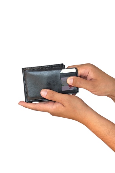 Tisaati Premium Series Special Boxed Luxury Leather Horizontal Wallet Belt and Card Holder Men's Set