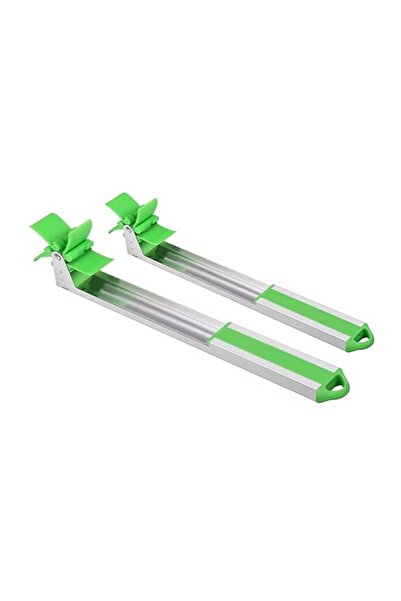 DLC طقم قطاعة البطيخ من قطعتين، أخضر/فضي، 25.5 سم