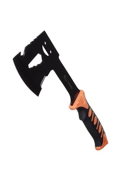 dalimag Multifunctional Steel Axe, Orange Handle, Black Sheath, 28 cm