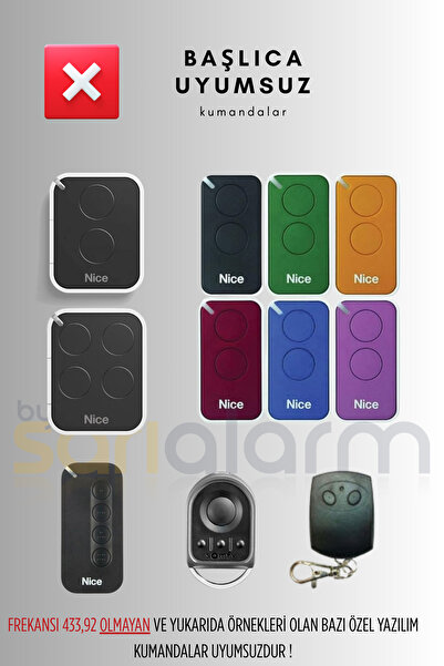 sarıalarm Çok Fonksiyonlu Otopark Kepenk Bariyer Kumandası Beyaz