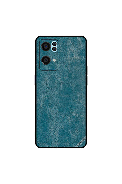 Covernex غطاء حماية لهاتف Oppo Reno7 Pro 5G بنمط جلدي أزرق