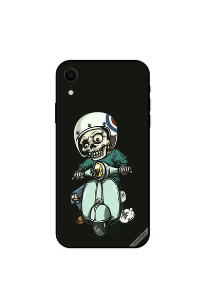 Covernex غطاء حماية لهاتف iPhone XR بتصميم جمجمة لطيفة مع سكوتر