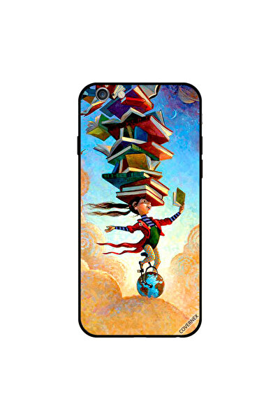Covernex غطاء حماية لجهاز iPhone 6s Plus، فتاة على الكرة الأرضية مع كتب