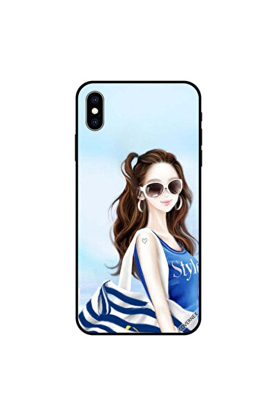 Covernex غطاء حماية لجهاز iPhone XS MAX بتصميم قميص أزرق