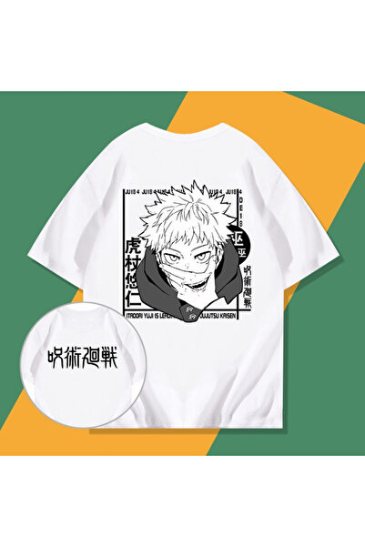 Flood Of Style Ανιμέ μπλουζάκι με σχέδια Unisex για άνδρες Yuji ‌   γραμμή Τζ...