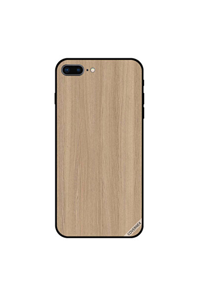 Covernex غطاء حماية لجهاز iPhone 7 Plus بني فاتح بنمط خشبي عادي