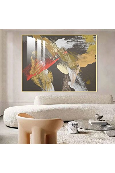 SND Luxury wooden wall panel with fine art design, gold frame and clear acryl...
