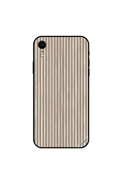 Covernex غطاء حماية لجهاز iPhone XR بخطوط عمودية دائرية ونمط خشبي