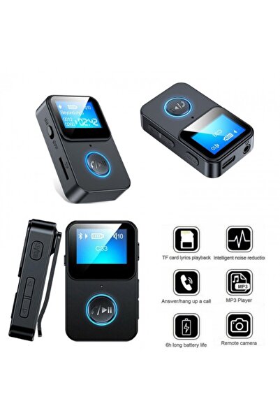 Leonpro Mikro hafıza kart girişli Bluetooth 5.0 Ses Alıcısı Verici LED Ekranlı mp3 çalar