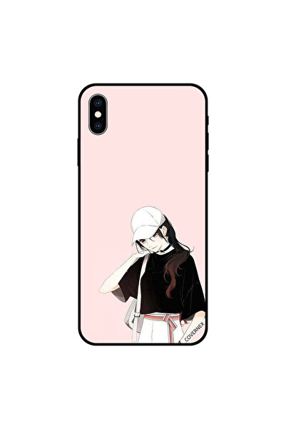 Covernex غطاء حماية لهاتف iPhone XS MAX برسومات فتاة لطيفة تمشي