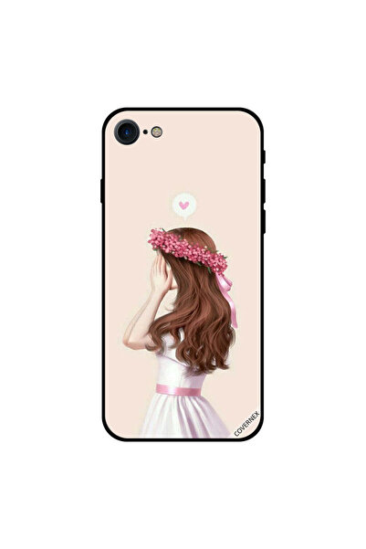 Covernex غطاء حماية لجهاز iPhone 7 - فتاة جميلة تخفي وجهها