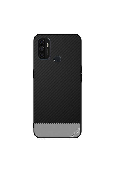 Covernex غطاء حماية لهاتف Oppo A11s/A53 5G بنمط خطوط سوداء ورمادية