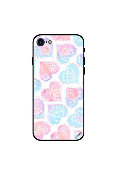 Covernex غطاء حماية لهاتف iPhone 7 بنقشة قلوب وزهور