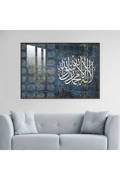 4gdran Luxury wooden wall panel with black frame and clear acrylic layer