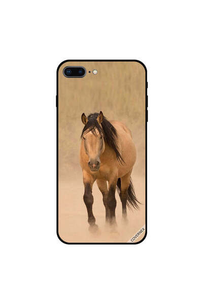 Covernex غطاء حماية لجهاز iPhone 7 Plus بتصميم سباق الخيل باللون البني