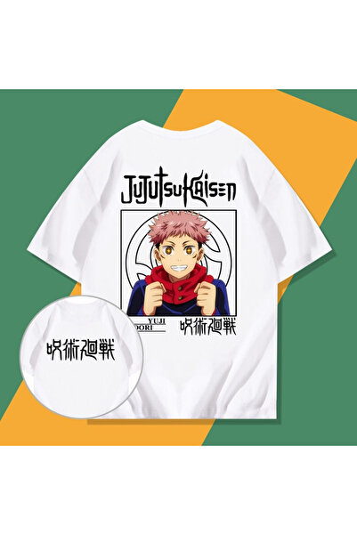 Flood Of Style تي شيرت رجالي منقوش بتصميم الرسوم المتحركة Yuji's Jujutsu line...